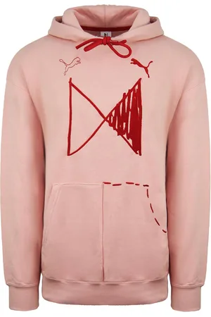PUMA X Michael Lau Lange Mouw Heren Roze Graphic Hoodie 530349 85