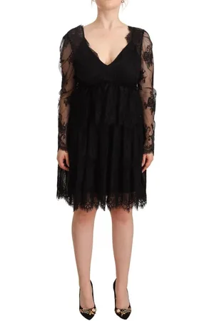 ANIYE BY Floral Lace Cotton Lange Mouwen V-hals Shift Dress