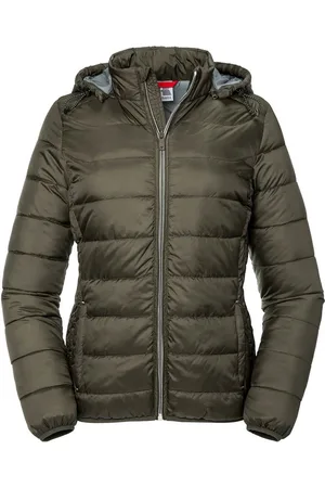 Russell Athletic Russell Dames/dames Hooded Nano Jacket (Donkere )