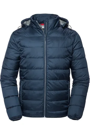 Russell Athletic Russell Volwassenen Unisex Hooded Nano Jacket (Franse marine)