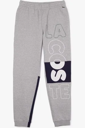 Lacoste Heren Heritage Destructed Branding Katoenen Fleece Joggers in