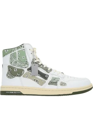 AMIRI Bandana Skel Top Hoge Olijfgroene Sneakers