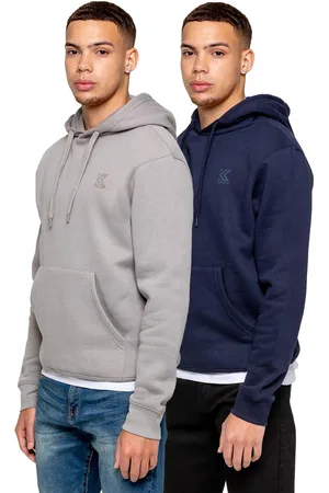 Enzo Kruze | 2 Pack Heren Pullover Hoodie - NVY/GRY