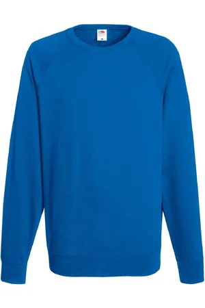 Fruit Of The Loom Heren Lichtgewicht Raglan Sweatshirt (240 GSM) (Royaal )
