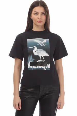 Heron Preston Censored Heron T-shirt voor dames in zwart-wit