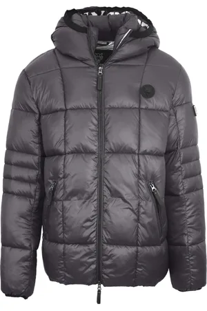 Philipp Plein Small Circle Logo Quilted Grey Jacket