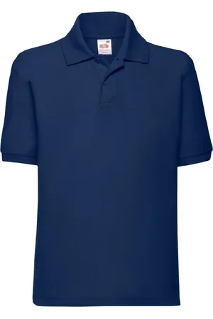 Fruit Of The Loom Kinder/Kids Piqué Poloshirt met Korte Mouwen (Marine)