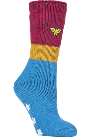 Heat Holders Thermische pantoffelsokken voor dames binnenshuis - Wonder Woman