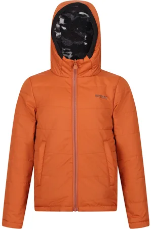 Regatta Kinder/Kinder Kyrell Camo Omkeerbaar Jasje (Gebrand Koper/Zwart)