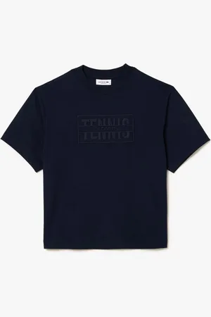 Lacoste Dames Oversized Katoenen Tennis Geborduurd T-shirt in