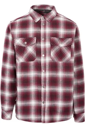Trespass Heren Hallawood geruit overhemd (Merlot)