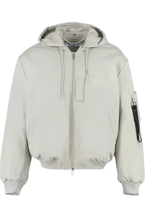 OFF-WHITE Gebroken witte effen Abbey Stone vintage witte bomberjack