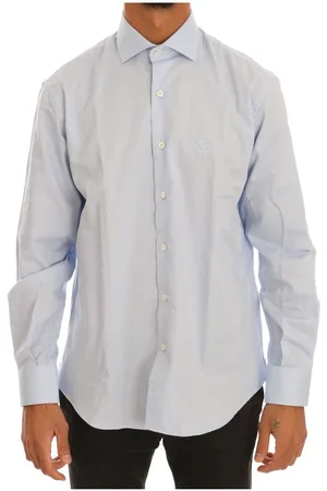 Roberto Cavalli Licht Katoenen Slim Fit Overhemd