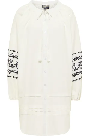 Dreimaster Oversized jurk Dames wolwit