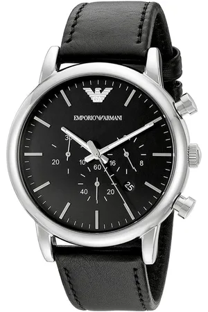 Emporio Armani Herenhorloge Kwarts Zwart & Zilver