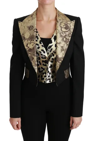 Dolce & Gabbana Prachtige Jacquard Vest Blazer Jas