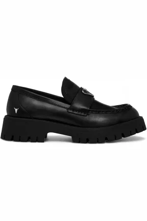 Windsor Zwarte Leren Chunky Loafers - Throne