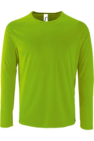 Sols Heren Sportief T-Shirt met lange mouwen (Neon )