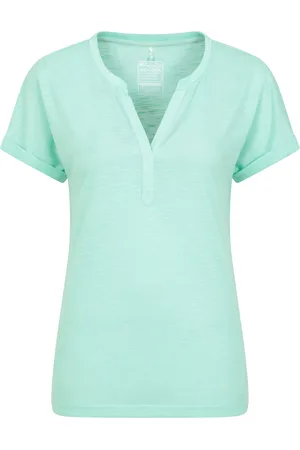 Mountain Warehouse Dames/Dames Skye Slub Snel Droog T-shirt (Munt)