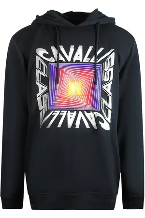 Roberto Cavalli Asymmetrische box-design zwarte hoodie
