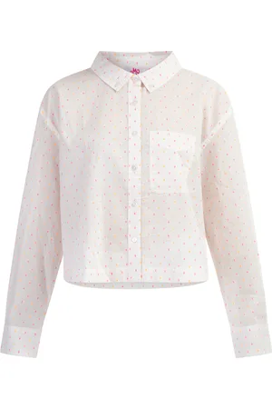 myMo Overhemdblouse Dames roze oranje stippen