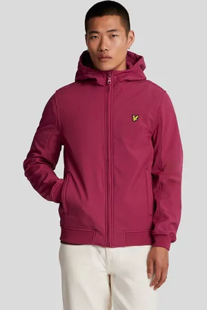 Lyle & Scott Rijk bordeauxrood softshelljack met fleece aan de achterkant van