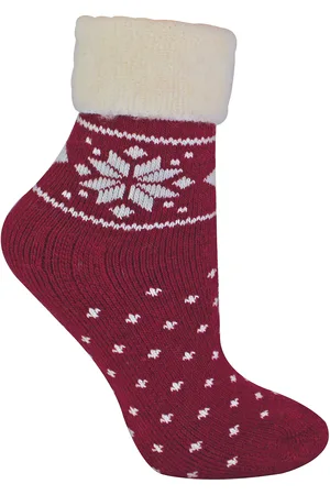 Sock Snob Wollen bedsokken voor dames met Fairisle-ontwerp