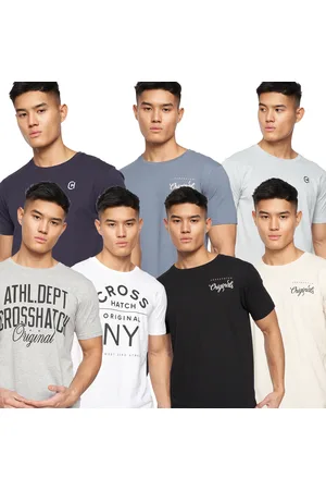 Crosshatch Heren Jackmap Assorted Designs T-Shirt (Pak van 7) (Veelkleurig)