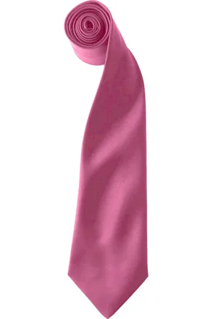 Premier Kleuren Heren Satin Clip Tie (Pakket van 2)