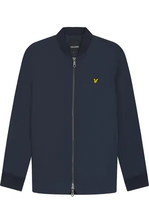 Lyle & Scott Marineblauw bomberjack met -merk