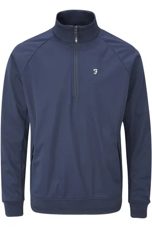 Farah Heren Kala Quarter Zip Jas (Regatta Blauw)