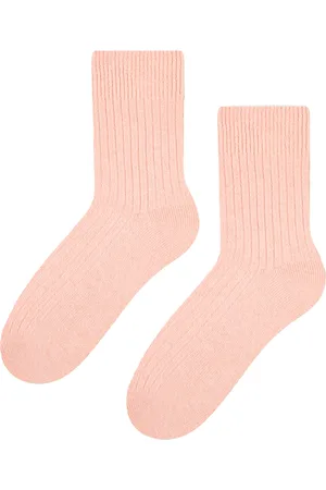 Steven 1 Paar Dames Wol Jurk Sokken - Thermische Gebreide Sokken voor Winter - Lichtroze