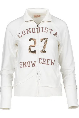 Conquista Lange Mouw Vest met Print- en Borduurdetails