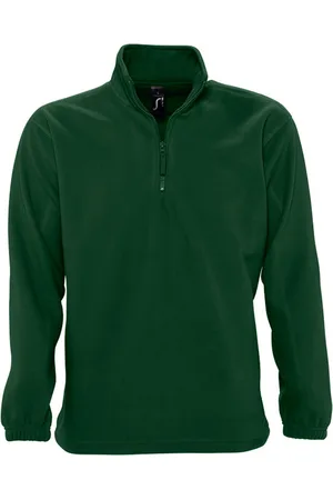 Sols Ness Unisex Zip Neck Anti-Pill Fleece Top (Bosgroen)