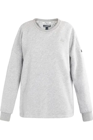 Dreimaster Oversized sweatshirt Dames licht grijs melange