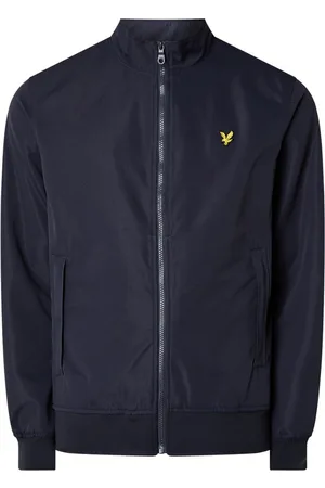 Lyle & Scott Outdoorjas Mesh Backed Funnel Neck Jacket Blauw