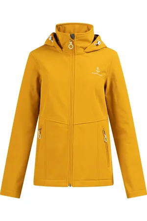 Dreimaster Softshell jas 3MASTER Dames mosterd