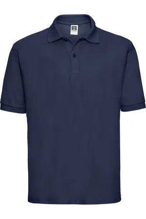 Russell Athletic Russell Heren Polycotton Pique Poloshirt (Franse marine)