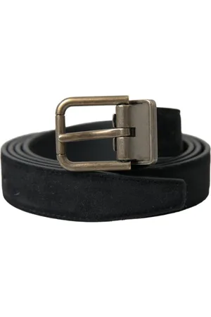 Dolce & Gabbana Suede Lederen Gouden Gespriem