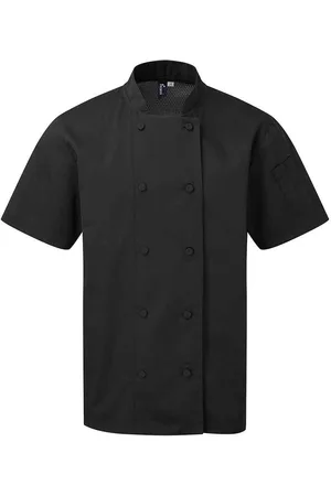 Premier Unisex Adult Coolchecker koksmantel met korte mouwen