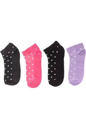Ox 4er-Pack Damen-Söckchen, Damen-Kurzsocken, Baumwolle, bedruckt.