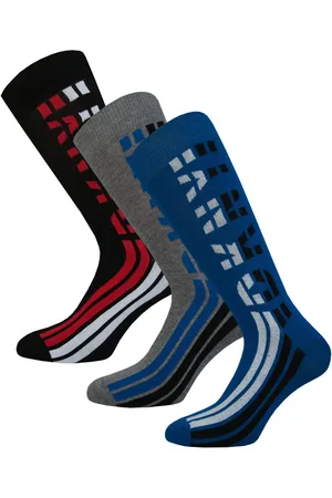 DKNY Gotham herensokken in zwart en blauw, set van 3