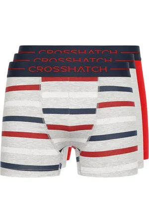 Crosshatch Heren Warbler Boxershorts (Set van 3) ( /Grijs Marl/Navy)
