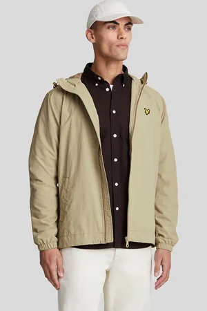 Lyle & Scott Branded Sage Unifrom korte groene lichtgewicht jas met capuchon