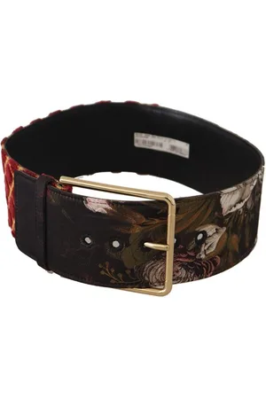 Dolce & Gabbana Floral Gouden Metalen Gespriem