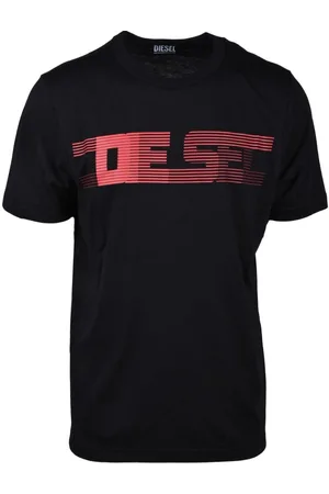Diesel Gestreept T-shirt met logo