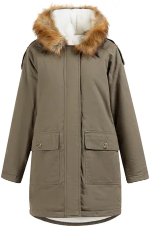 Dreimaster Winter parka Dames Wit