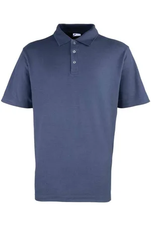 Premier Poloshirt met studs voor heren (Marine)