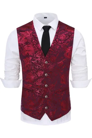 Allthemen Slim-fit bedrukt vestgilet