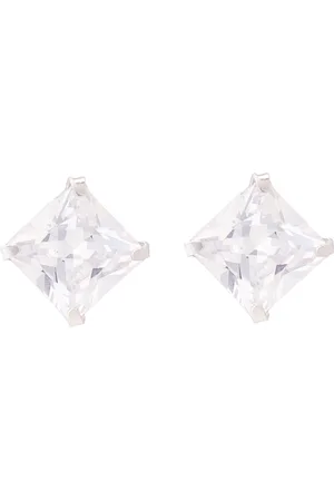 Luxenter Sterling zilveren 925 oorbellen met gerhodineerde briljant zirkonia - Essential